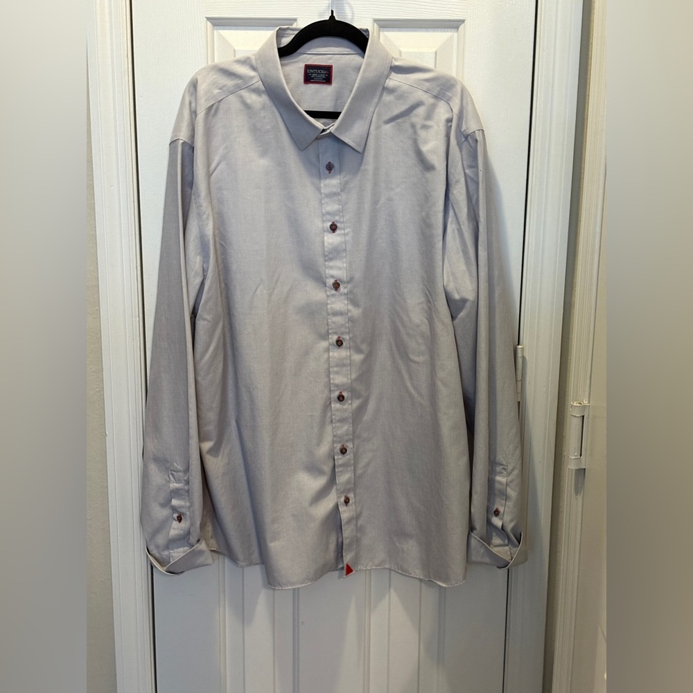 Men’s UNTUCKit Gray Button-Up Shirt XXX large Tall